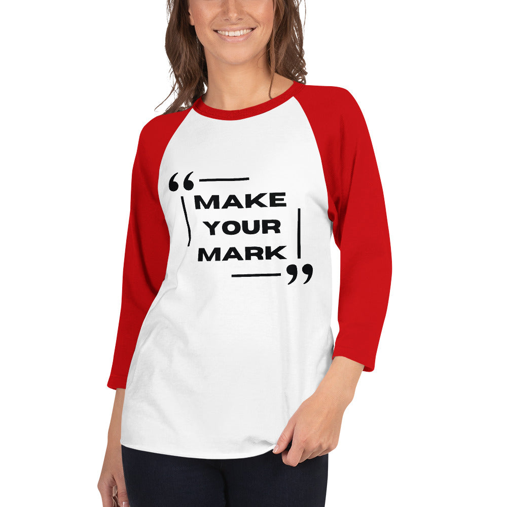 Leave Your Legacy - Make Your Mark Raglan - White Red - T.shirts