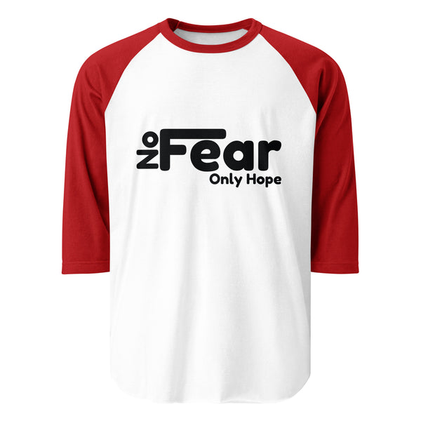 No Fear, Only Hope - Courageous Raglan Tee - White Red - T.shirts