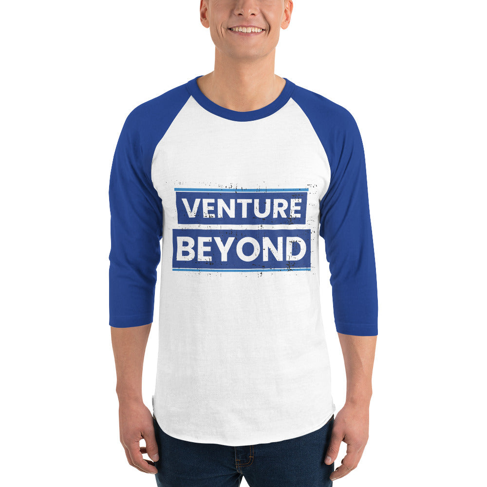 Venture Beyond 3/4 Sleeve Raglan - White Royal - T.shirts