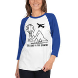 Believe in the Journey Adventure Tee - White Royal - T-shirts