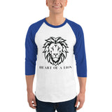 Heart of a Lion - Bold Statement T-Shirt - White Royal - T.shirts