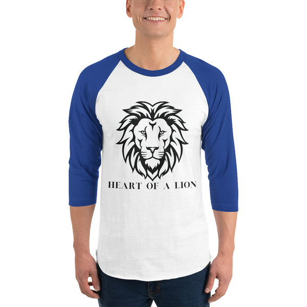 Heart of a Lion - Bold Statement T-Shirt - White Royal - T.shirts