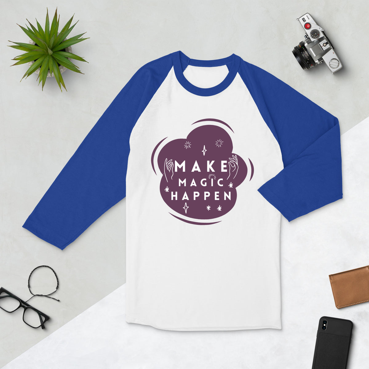 Conjure Your Dreams- Make Magic Happen Shirt - White Royal - T-shirts