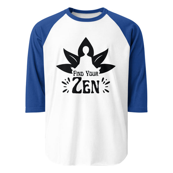 Zen Awakening - Meditative Lotus Raglan - - T.shirts