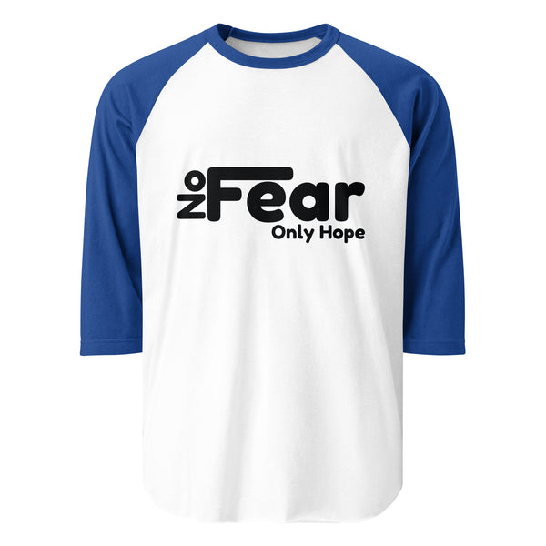 No Fear, Only Hope - Courageous Raglan Tee - White Royal - T.shirts