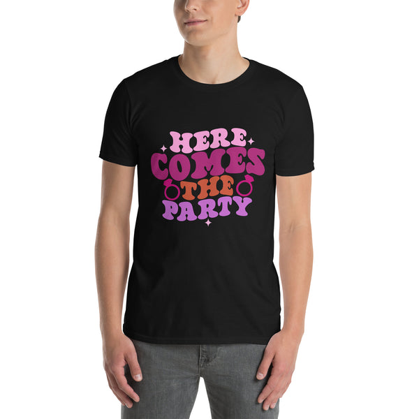 Party On - Express Your Festive Spirit with Our Dynamic Tee - - T-shirts