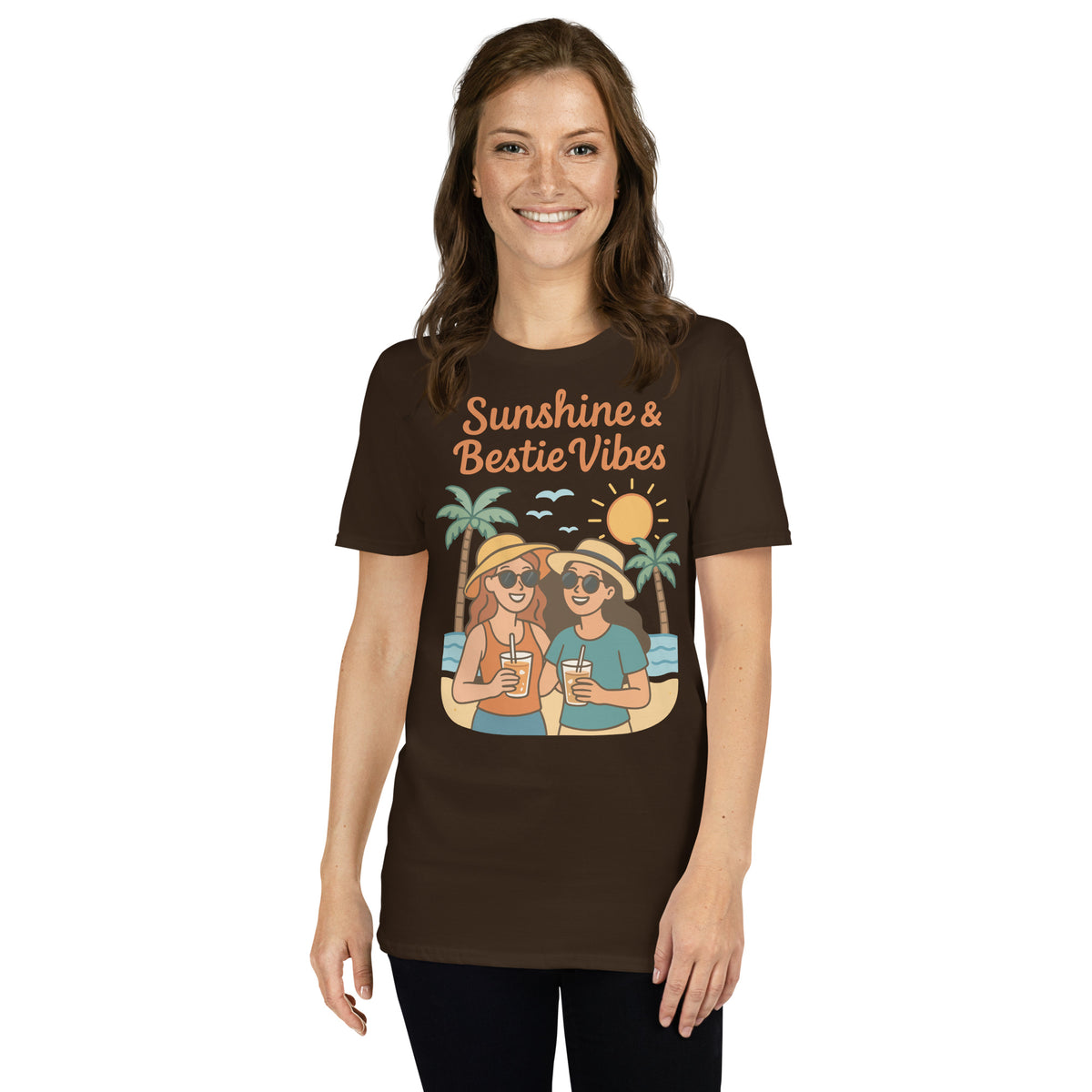 Bestie Summer T-Shirt – A Gift Full of Memories - Dark Chocolate - T-Shirts