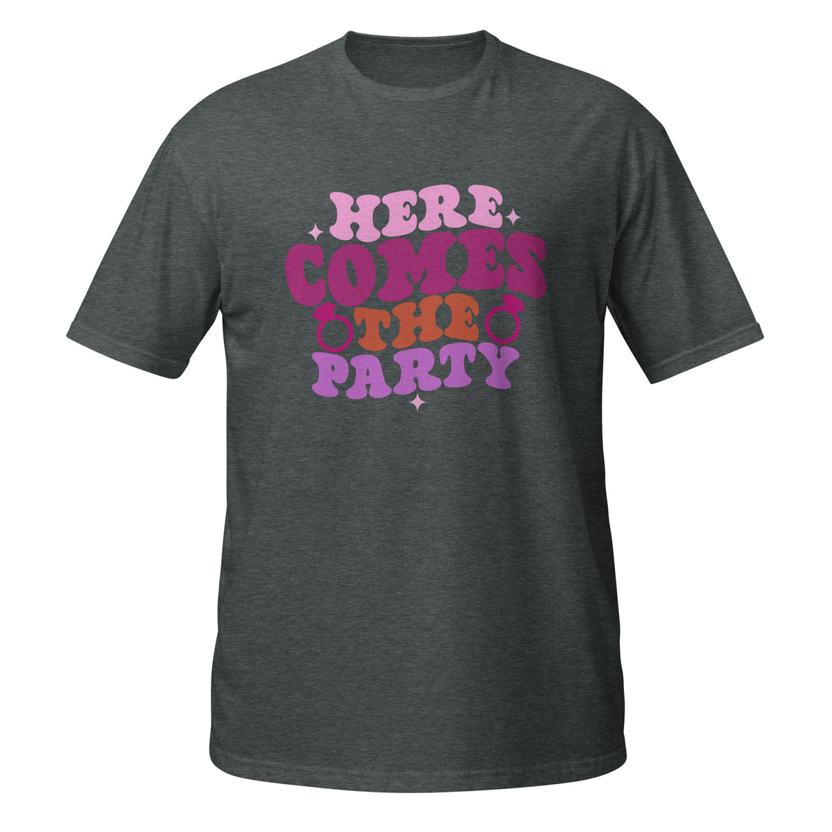 Party On - Express Your Festive Spirit with Our Dynamic Tee - Dark Heather - T-shirts