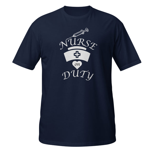 Needle Nurse - Honoring Healthcare with Our Nurse Duty Shirt - Navy - Print Material