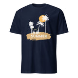 Sunset Bliss - Relive Summer Romance with Our Beach-Inspired Tee - Navy - T-shirts