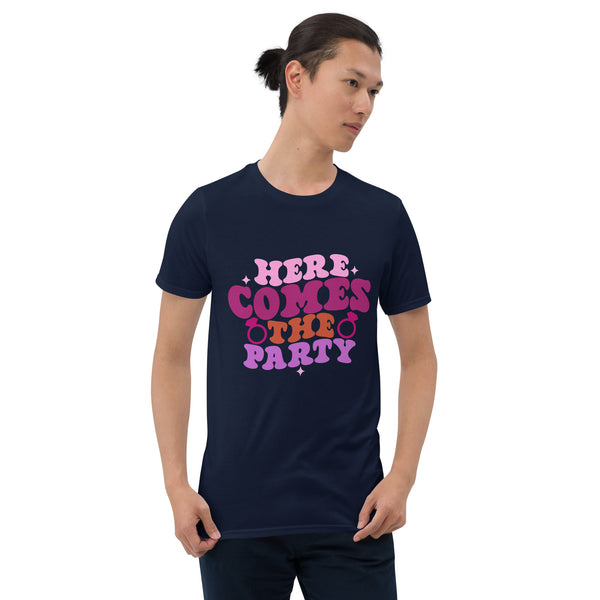 Party On - Express Your Festive Spirit with Our Dynamic Tee - - T-shirts