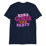 Party On - Express Your Festive Spirit with Our Dynamic Tee - - T-shirts