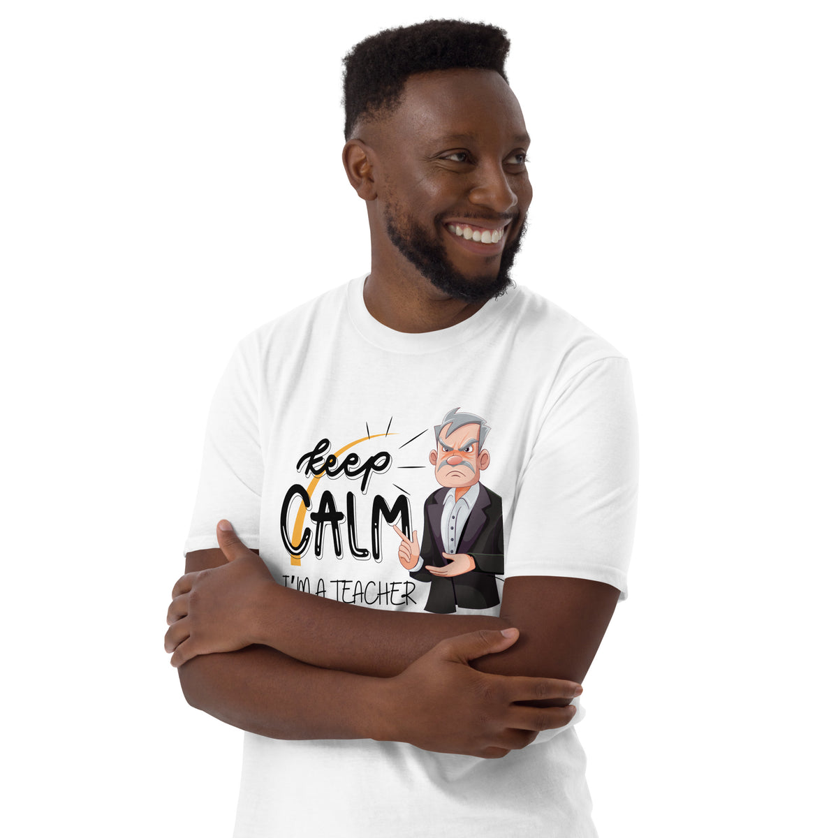 Classroom Cool - Channel Teacher Vibes with Our 'Keep Calm, I Am a Teacher' Tee - - Crewneck T-shirts