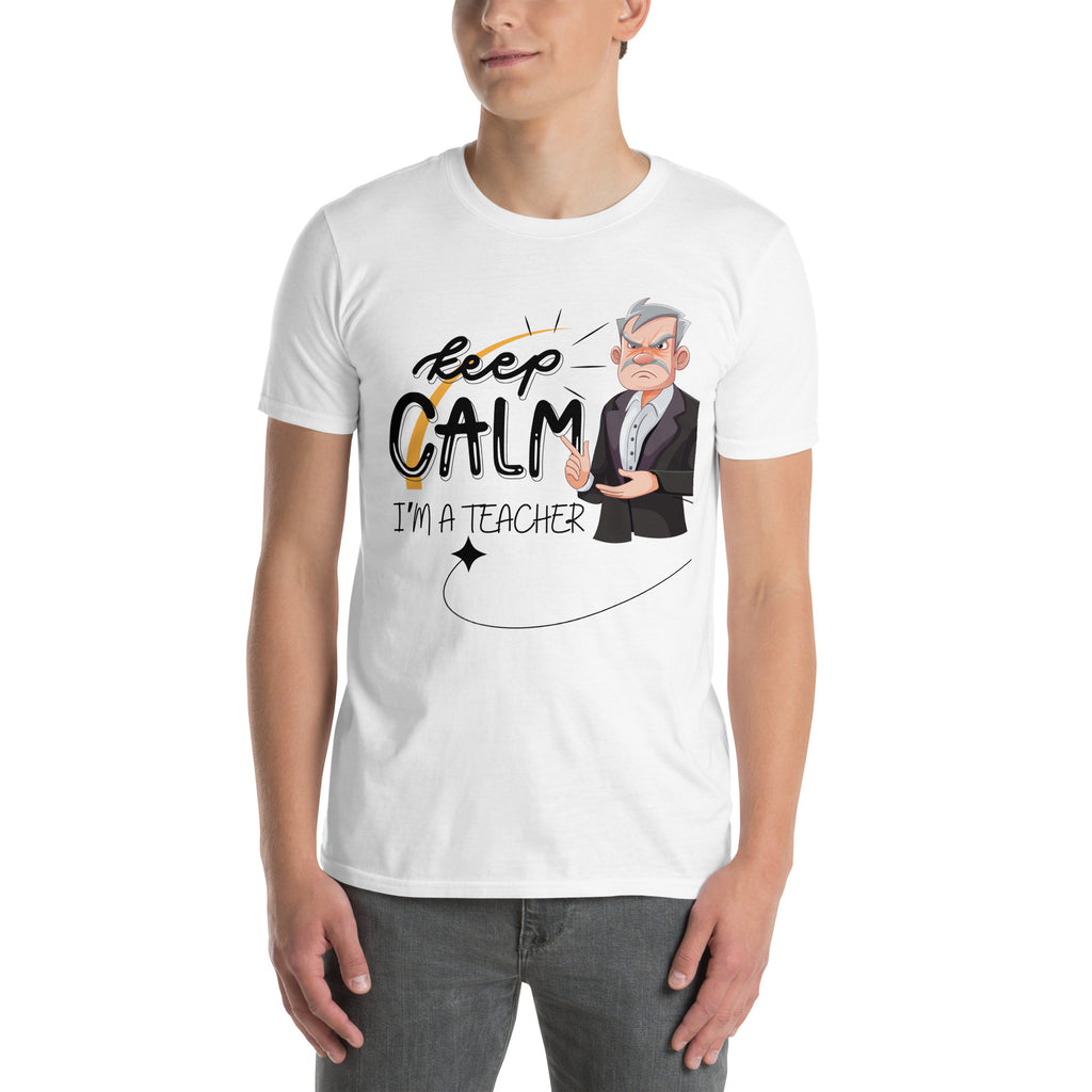 Classroom Cool - Channel Teacher Vibes with Our 'Keep Calm, I Am a Teacher' Tee - - Crewneck T-shirts