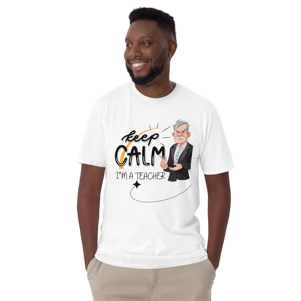 Classroom Cool - Channel Teacher Vibes with Our 'Keep Calm, I Am a Teacher' Tee - - Crewneck T-shirts