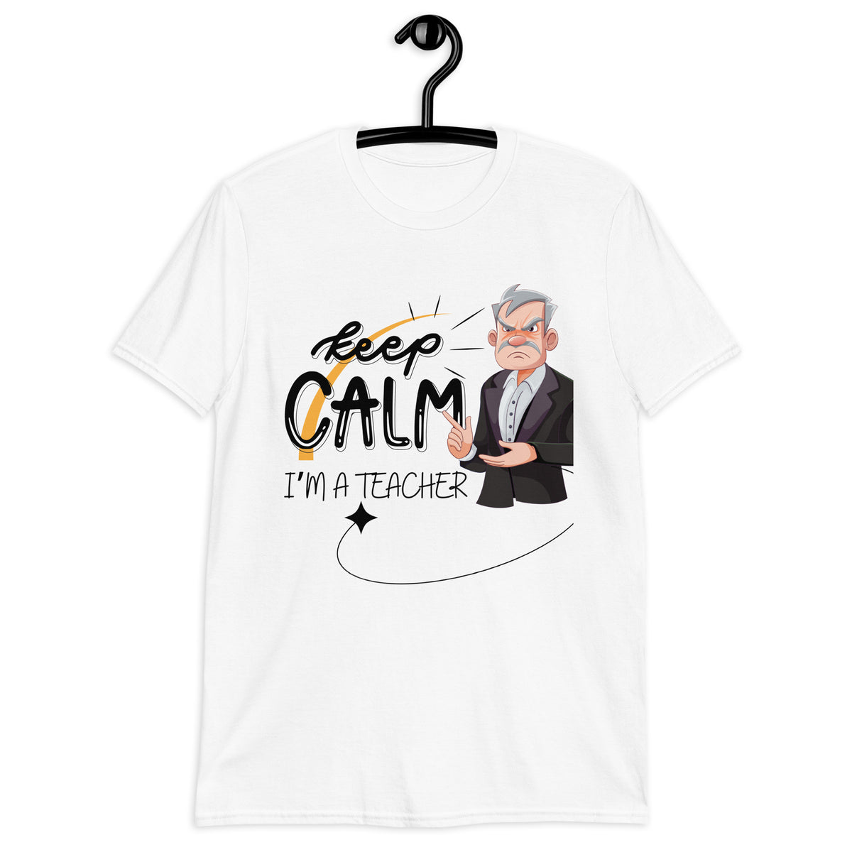 Classroom Cool - Channel Teacher Vibes with Our 'Keep Calm, I Am a Teacher' Tee - - Crewneck T-shirts