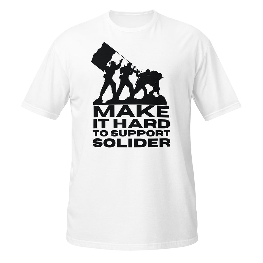 Support Our Heroes – Unisex Soldier Tee - White - Print Material