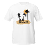 Sunset Bliss - Relive Summer Romance with Our Beach-Inspired Tee - White - T-shirts