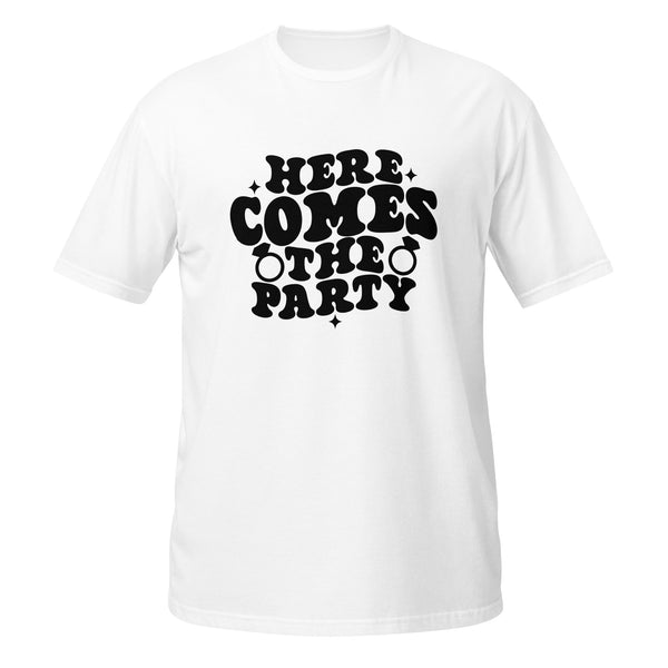 Party On - Express Your Festive Spirit with Our Dynamic Tee - White - T-shirts