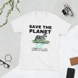 Zebra Zen - Ethical Eating T-shirt - White - Print Material