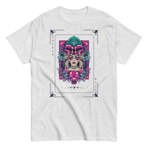 Sacred Bull Unisex Classic Tee - Mystical and Vibrant Design - - T-shirts