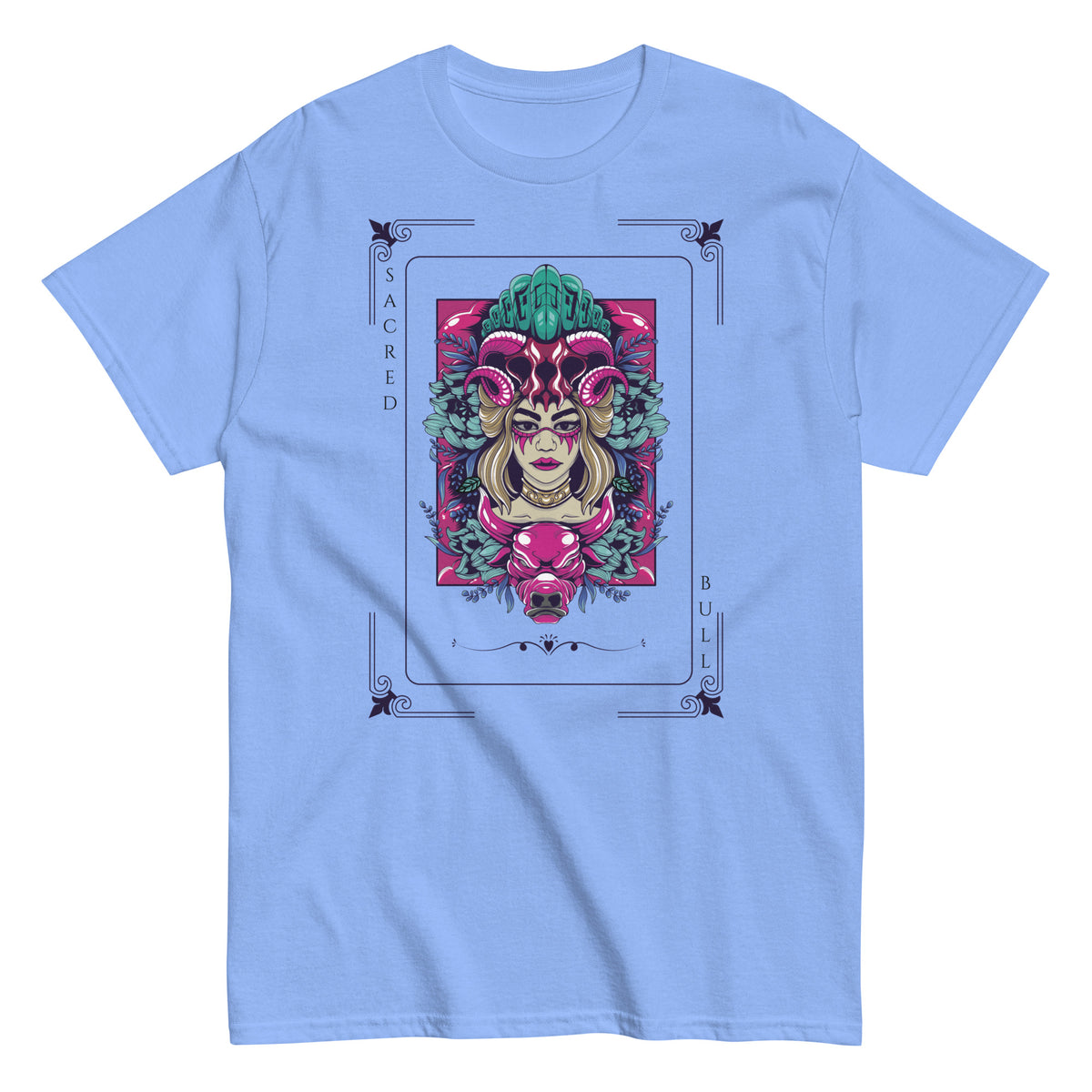 Sacred Bull Unisex Classic Tee - Mystical and Vibrant Design - - T-shirts