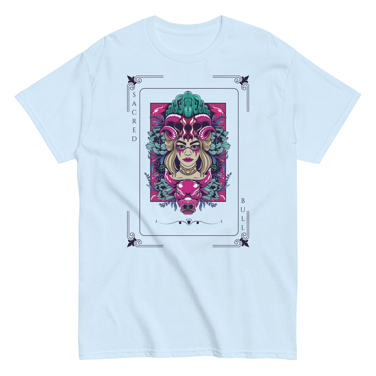 Sacred Bull Unisex Classic Tee - Mystical and Vibrant Design - - T-shirts