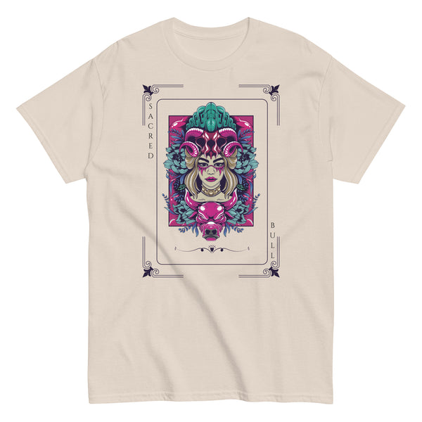 Sacred Bull Unisex Classic Tee - Mystical and Vibrant Design - - T-shirts