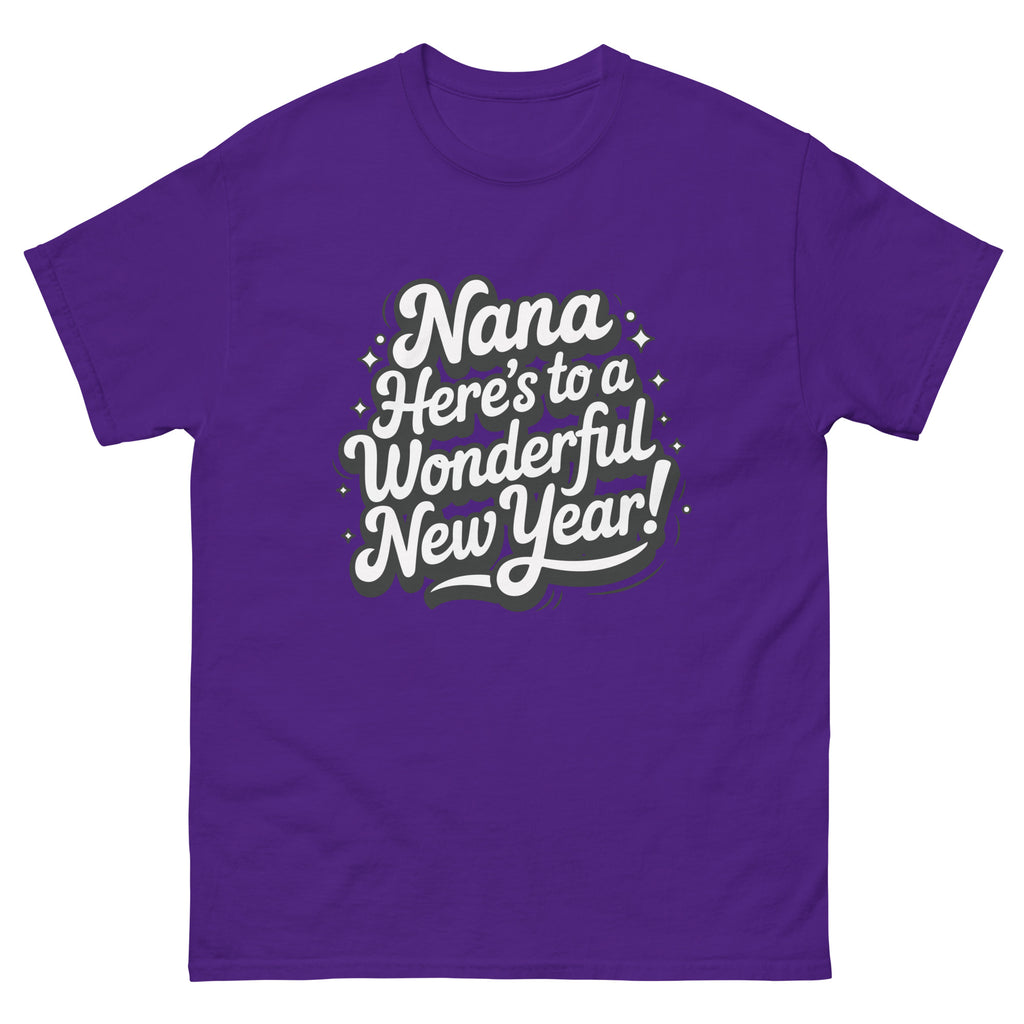 Celebrate Nana’s Joy - A Festive New Year Tee - Purple - T-Shirts