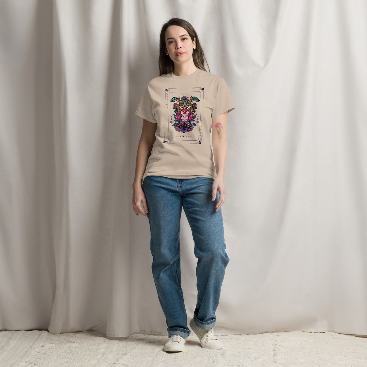 Warrior Empress Classic Tee – Bold Artistry & Emotional Resonance - Sand - T-shirts