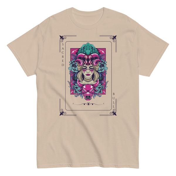 Sacred Bull Unisex Classic Tee - Mystical and Vibrant Design - - T-shirts