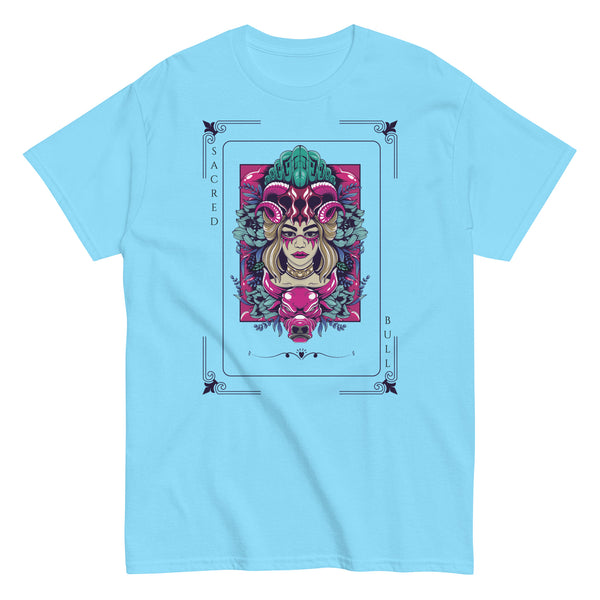 Sacred Bull Unisex Classic Tee - Mystical and Vibrant Design - - T-shirts