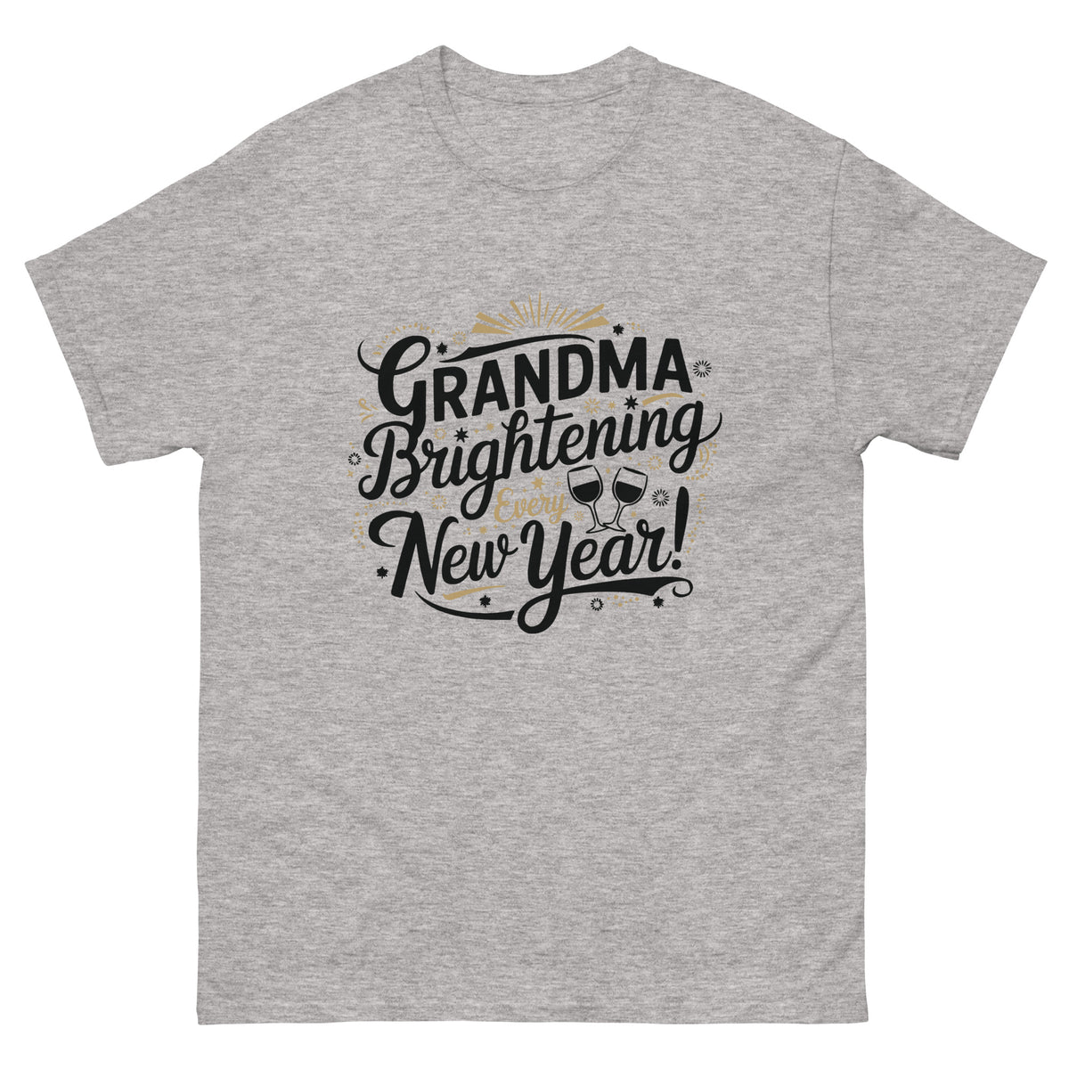 Bright New Year for Grandma - Gildan Unisex Tee - Sport Grey - T-Shirts