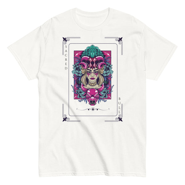 Sacred Bull Unisex Classic Tee - Mystical and Vibrant Design - - T-shirts