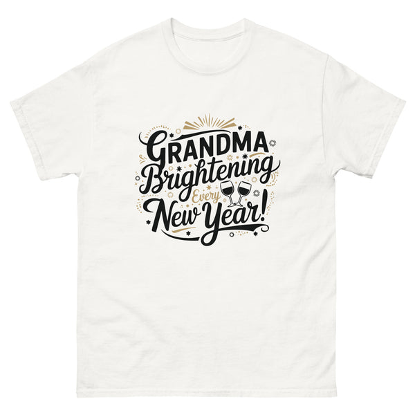 Bright New Year for Grandma - Gildan Unisex Tee - White - T-Shirts