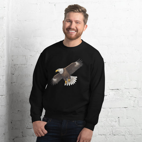 Soar High - Realistic Bald Eagle Sweatshirt - - Sweatshirts