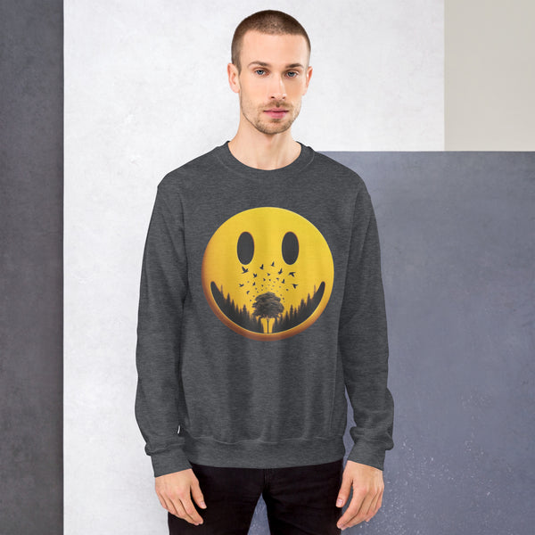 Nature's Embrace - The Happy Face Sweatshirt" - - Sweatshirts