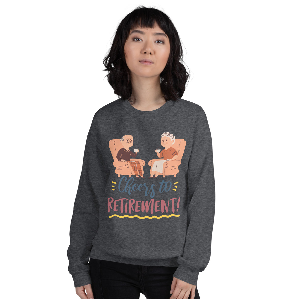 Wreath of Warmth - Celebrate the Holidays in Style - Dark Heather - Sweatshirts