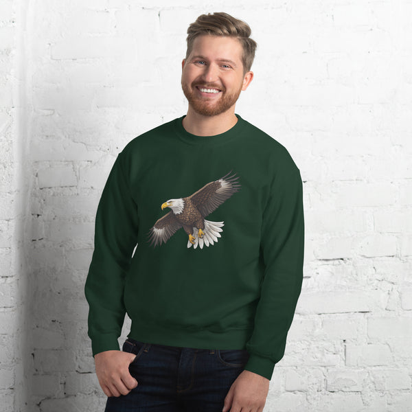 Soar High - Realistic Bald Eagle Sweatshirt - - Sweatshirts