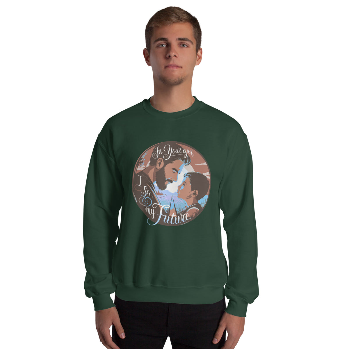 Guiding Light - Father’s Wisdom for the Journey Ahead - Forest Green - Sweatshirts