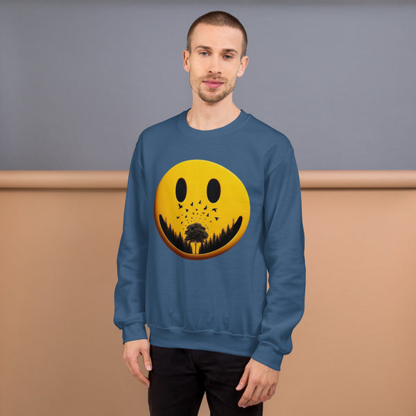 Nature's Embrace - The Happy Face Sweatshirt" - - Sweatshirts