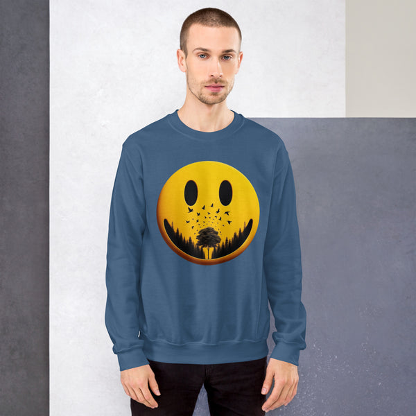 Nature's Embrace - The Happy Face Sweatshirt" - - Sweatshirts