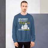 Bold Guidance - You Teach My Life Sweatshirt for Fathers - Indigo Blue - Sweatshirts