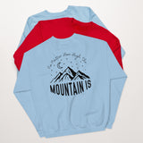 Journey to the Summit - Mountain Moon Unisex Sweatshirt - -