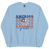 Stars & Stripes - USA Smiley Face Sweatshirt - -