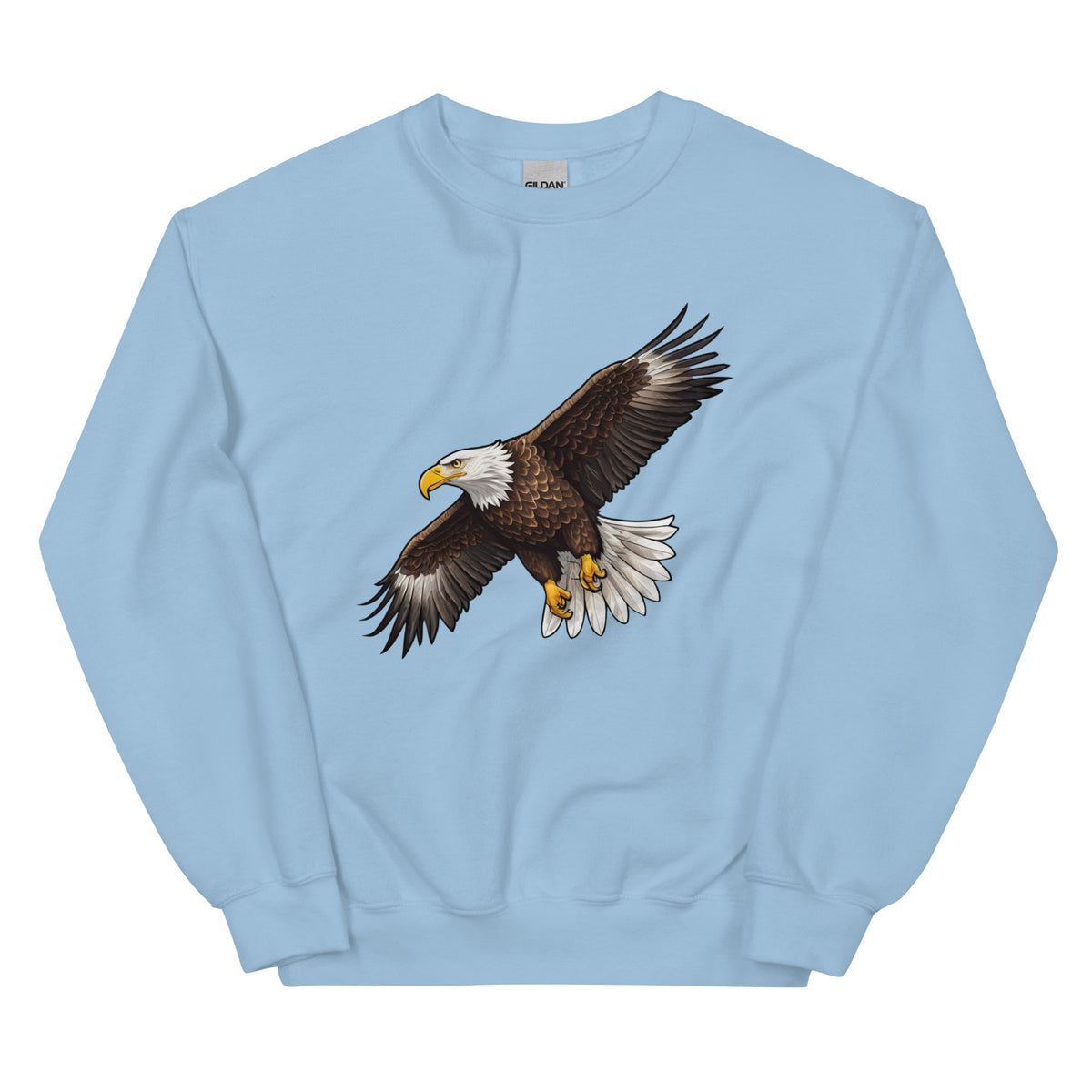 Soar High - Realistic Bald Eagle Sweatshirt - Light Blue - Sweatshirts