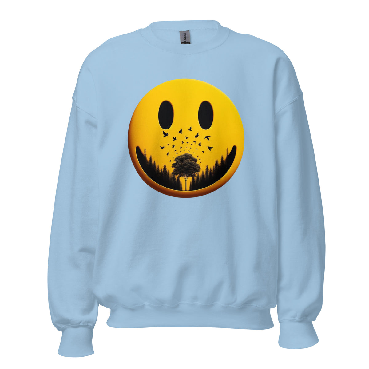 Nature's Embrace - The Happy Face Sweatshirt" - - Sweatshirts