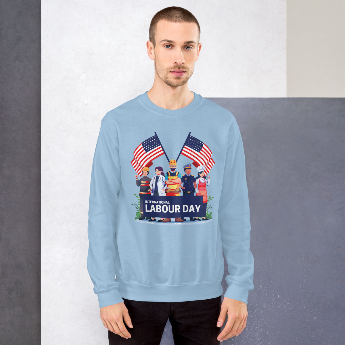 Pride in Every Profession - Labour Day Sweatshirt - Light Blue - Sweatshirts