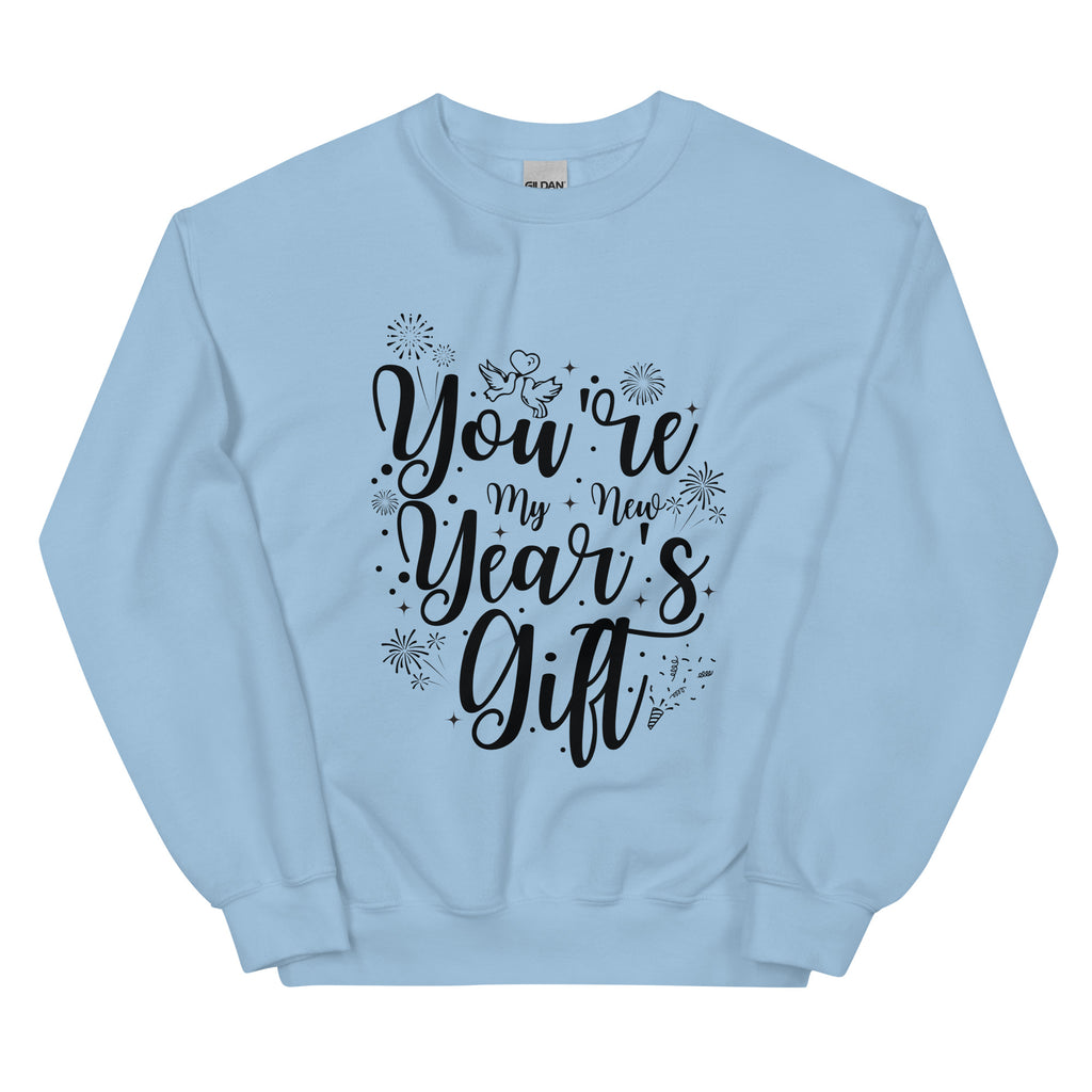 You’re My New Year’s Gift – Romantic Sweatshirt for Him - Light Blue - Sweatshirt