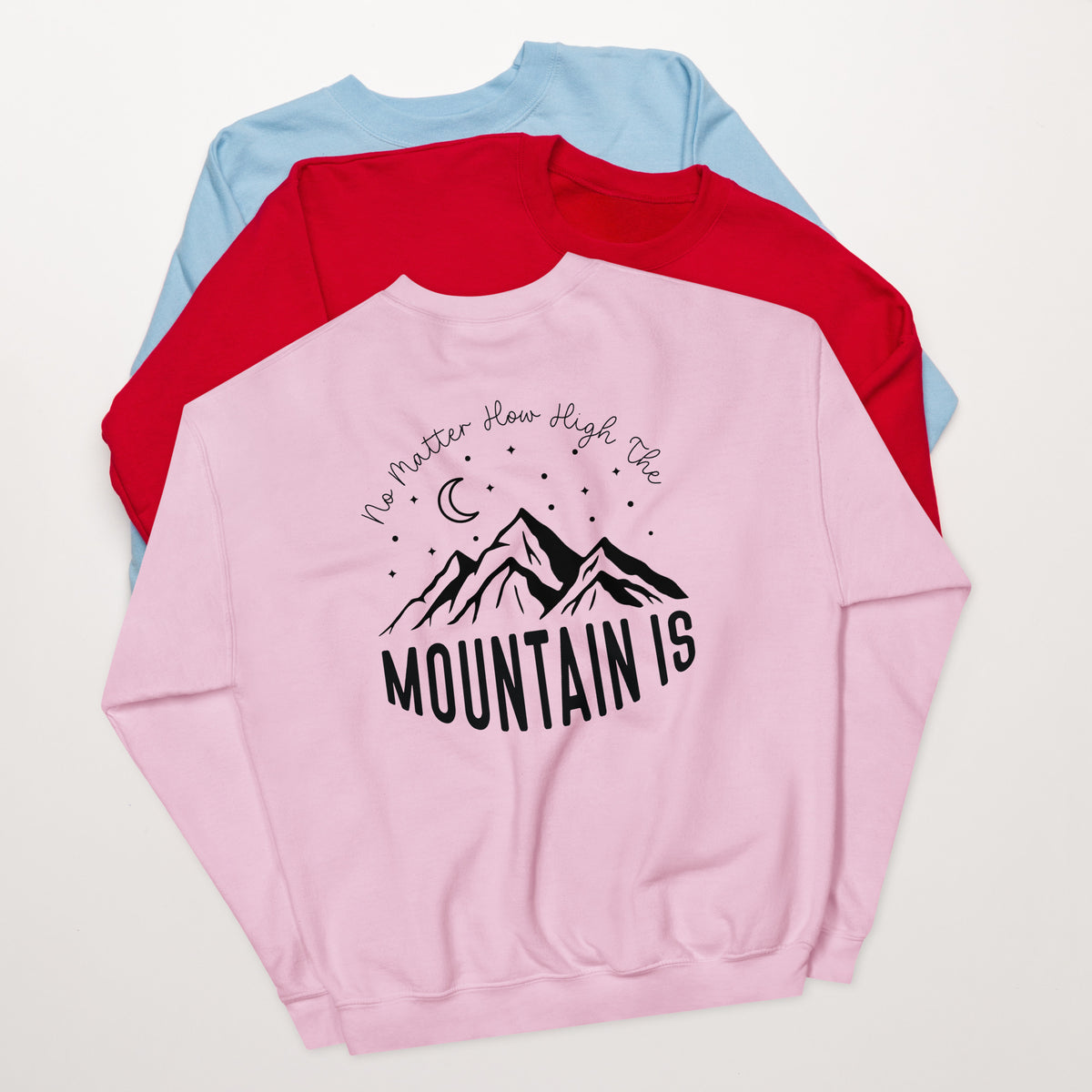 Journey to the Summit - Mountain Moon Unisex Sweatshirt - -